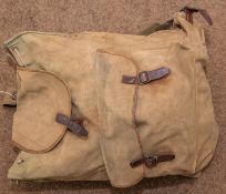 A civilian rucksack, 2 1903 pattern ammunition bandoliers, a civilian cartridge belt, various straps