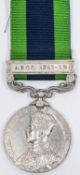 Indian General Service medal 1908, 1 clasp Abor 1911-12, silver example (script engraved 916 Dur