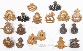 18 pre 1920 Canadian Militia collar badges: Queens Own Hussars, 4th Hussars, 6th Hussars (off Bz and