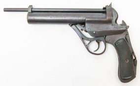 A scarce .177" Westley Richards "Highest Possible" air pistol, number 501, the air chamber