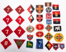 A good selection of Lancashire Fusiliers cloth formation signs (9); plus other formation signs (23).