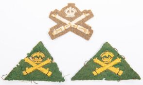 WWI British Machine Gun Corps cloth insignia, 2 8th MG Battalion 8th Division with cloth crossed