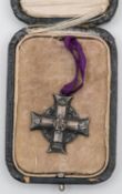 Canadian Memorial Cross, George V, reverse impressed "65439 Cpl F.G. Hendry), VF, in its worn case