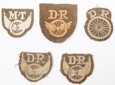 WWI and WWII British trade badges, DR4 MT, (5). £80-100