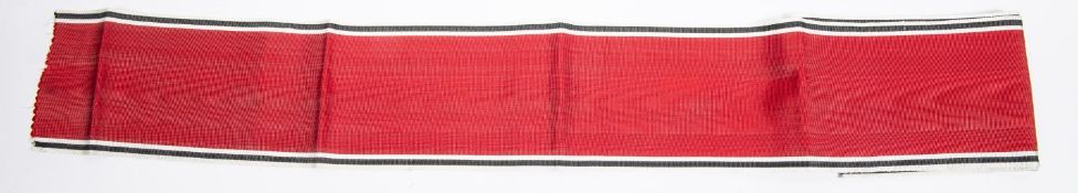 A rare unissued length of 100mm wide ribbon/sash for the Third Reich Grand Cross of the Order of the