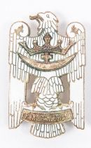 A German Silesian Eagle award, of white metal and enamel, with pin fitting. GC £50-70