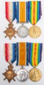An emotive pair of WWI casualty medals to two brothers serving with B. Coy of the 7th Service