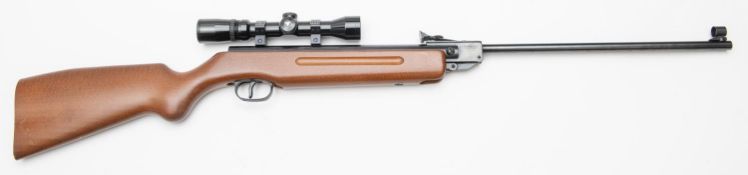 A good .177" Weihrauch HW50 break action air rifle, number 1055323, with beech stock and fitted with