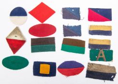 16 WWI/WWII Australian army colour divisional signs, mostly identified, felt. £80-100