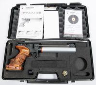 A .177" Rohm Twinmatic "Top" Model pre charged pneumatic Match Target Pistol, number 0592343. Near