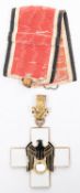 A Third Reich Social Welfare decoration, 1st class, in gilt and enamel with gilt suspension ring,