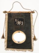 A rare early Third Reich Allgemeine SS single sided banner, with embroidered panel "II/SS3" above