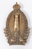 WWI CEF 11th Trench Mortar Battery cap badge. GC £150-250