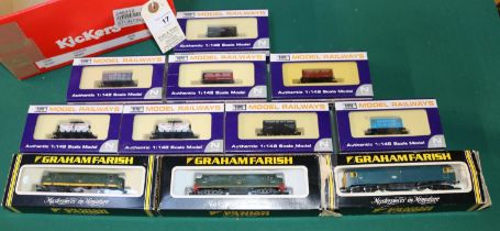 N Gauge Model Railway. 3 Graham Farish. 2 BR English Electric Baby Deltic diesel locomotives, RN
