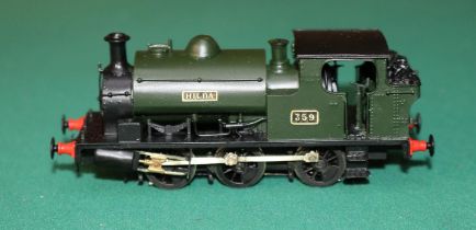 A fine quality brass OO gauge 2-rail electric Great Western 0-6-0 outside cylinder saddle tank