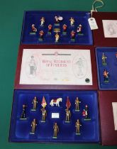 3 Britains soldier sets. No.1062 The Royal Artillery of Fusiliers, No.0821 The Kings Own Border