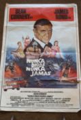 James Bond original movie poster Spanish release "NUNCA DIGAS NUNCA JAMAS" (Never say never