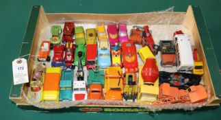 Quantity of mixed various makes of die cast models. Dinky, Matchbox, Corgi, Spot on, Solido etc. Lot