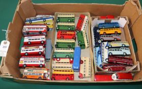40 mainly Dinky toys busses and coaches in various conditions, some have been repainted, and re