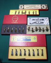 4 white metal soldier sets by various makers. Glebe miniatures "The Grenadier Guards", Tradition "