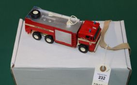 An Alan Smith/Roxley Models Belgian DAF 3300 6x6 Airport Fire Truck. A white metal model finished in