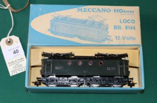 A French MECCANO-HOrnby electric Locomotive 6386. An SNCF Bo-Bo electric, RN BB8144 with twin