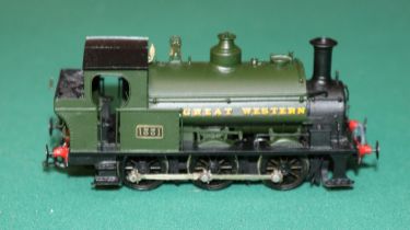 A OO gauge 2-rail electric brass kit built GWR 0-6-0 saddle tank locomotive, RN 1331. A Fox Walker &