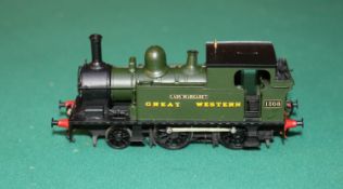 A fine quality brass OO gauge 2-rail electric Great Western Andrew Barclay 2-4-0 tank Locomotive, '