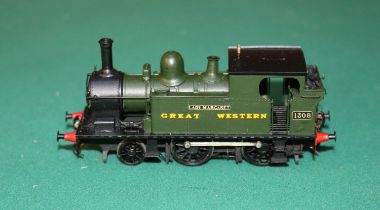 A fine quality brass OO gauge 2-rail electric Great Western Andrew Barclay 2-4-0 tank Locomotive, '