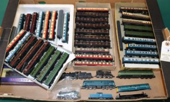 A quantity of N gauge model railway by various makers. Including a Trix BR Class 2MT tender loco, RN