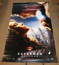 An impressively large original vinyl film poster for use in a Cinema Foye. 2006 Warner Bros/DC