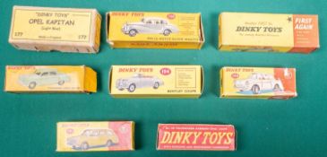 8 Empty Dinky Toys Boxes. Including for the following models - Rolls-Royce Silver Wraith (150),