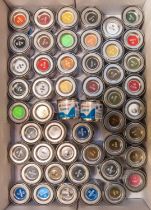 50 assorted Humbrol enamel paints. Comprising of matt and metallic. (some duplication). All brand