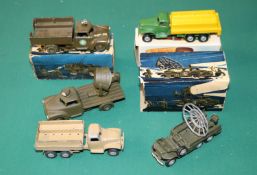 2 Vilmer/Tekno military models. Search light truck boxed, missing end flaps, and a Militaer