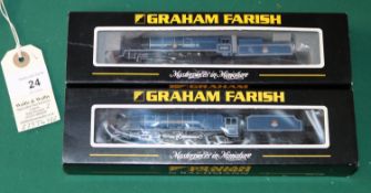 2 Graham Farish by Bachmann N Gauge Locomotives. A BR Coronation Class tender locomotive 'City of