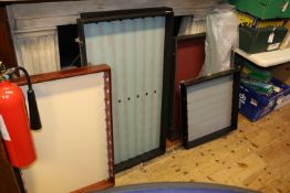 5 contemporary glazed display cabinets for 1:43 scale toys and models. The measurements are:- 55cm x