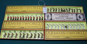 4 sets of metal soldiers by ALBA miniatures, Armies of The World. 3 unnamed sets and No.74