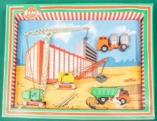 An impressive early 1970's GAMA Mechanik construction Gift Set. Comprising a tracked tower crane