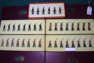 4 Bastion models soldier sets made in Great Britain, A19 the Hampshire regiment, A11 Royal Marines