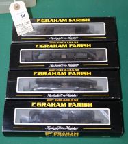 4 Graham Farish N Gauge 'Loco Chassis Units'. 2x Class 55 diesel (376-150) and a Class 50 diesel (