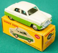Dinky Toys Ford Zephyr Saloon (162). The scarcer example in cream and lime green with cream