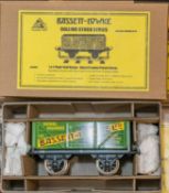 7 Modern Bassett-Lowke Freight 'Rolling Stock Series'. A set of 3 x 7 plank coal wagons-British