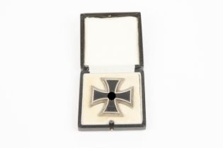 A 1939 Iron Cross 1st Class, the pin stamped "113" in rectangle, GC, in a fitted case. £150-170