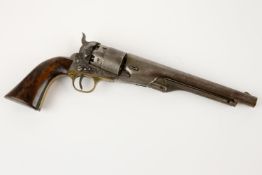 An old copy of a 6 shot .44" Colt Model 1860 Army Percussion revolver, number 51375, with naval