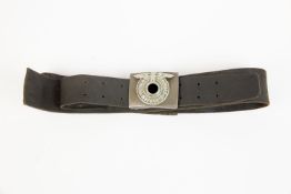 An SS belt buckle, formed from an Imperial German steel army buckle overlaid with aluminium SS