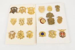 18 US Military academy and school cap badges. Mounted on card, mostly identified. £50-80