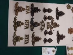 15 Royal Artillery cap badges, including officer's bronze and Territorial officer's and other ranks;
