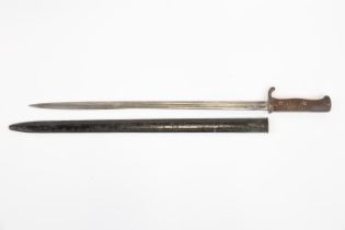 An Imperial German Seitengewehr M1898 bayonet, blade 20¾" marked "Erfurt" and crown, cross piece