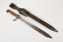 An Imperial German M1898/05 bayonet, blade 14½" marked "Simson & Co Suhl"; in its steel scabbard