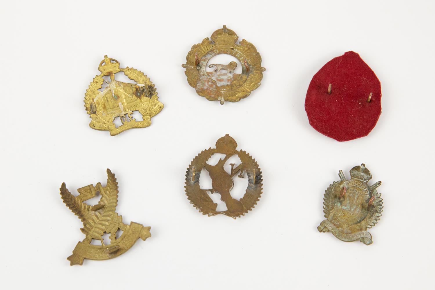 6 WWI New Zealand Reinforcements cap badges, of the 27th, 28th, 29th, 30th, 31st and 32nd - Image 2 of 2